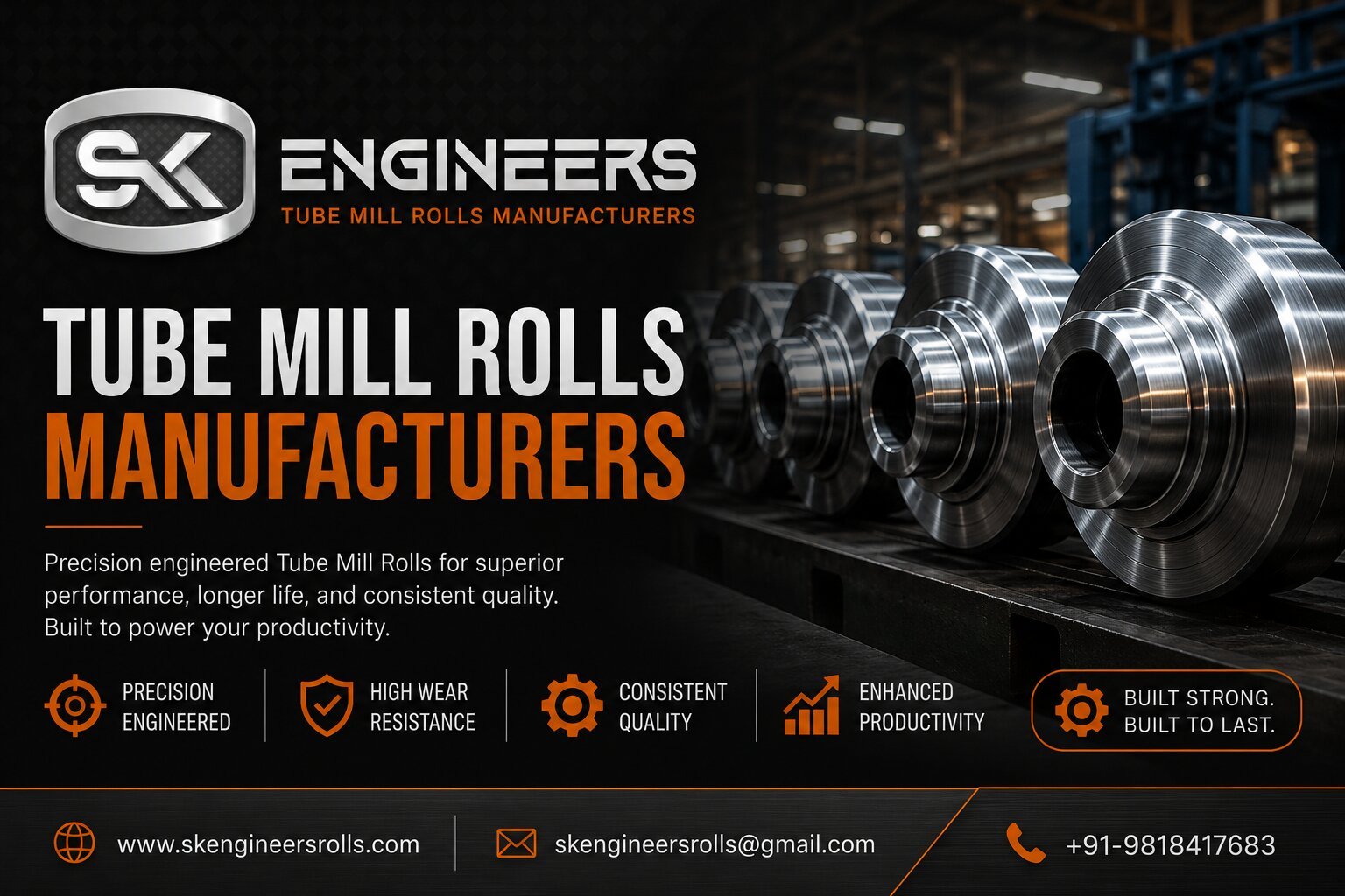 Tube Mill Rolls Manufacturers in India